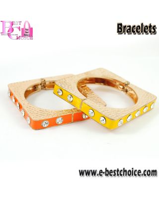 FC-6054 YL Square Bangle Bracelet